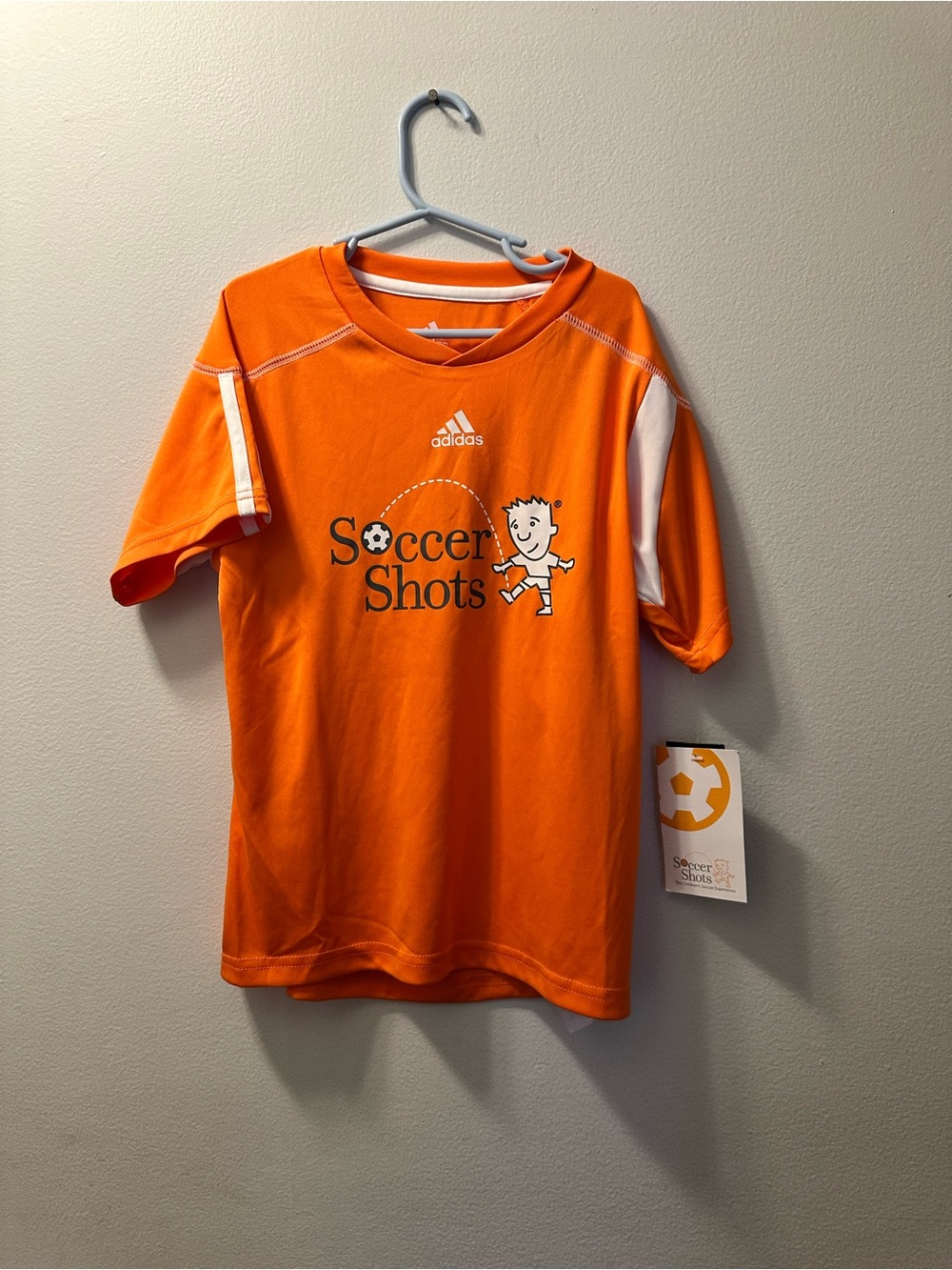 adidas Orange Kids' Soccer Shots Short Sleeve Tee RSVP $35